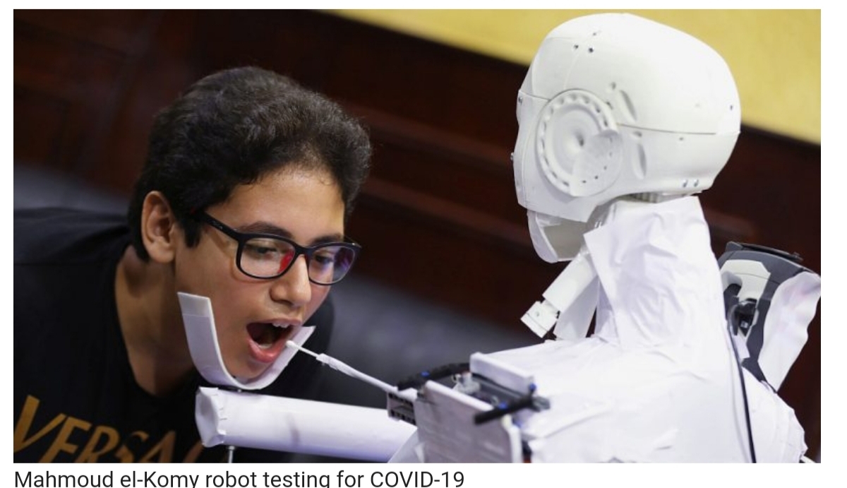 An Egyptian inventor develops a robot to test for COVID-19