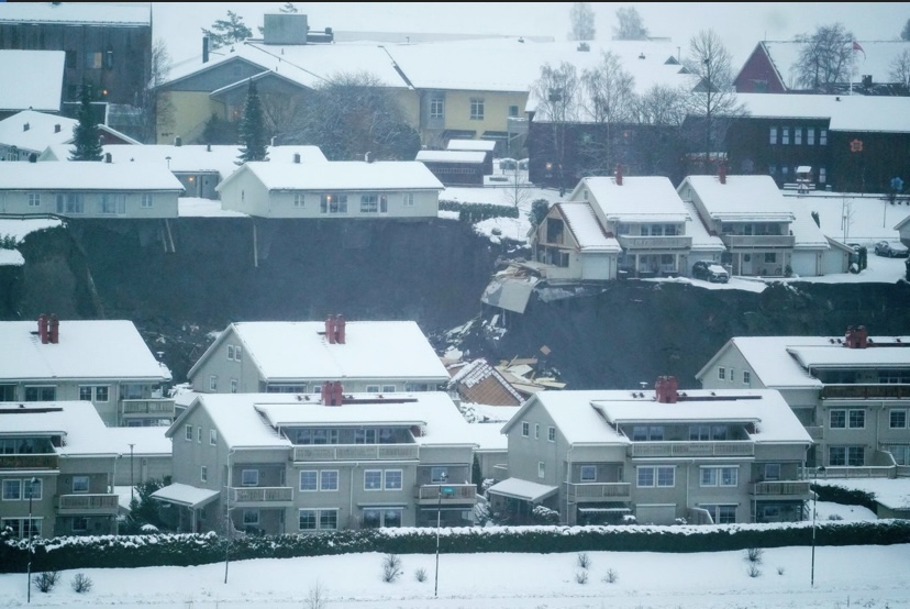 More than 15 missing and 10 injured in Norway after landslide sweeps away dozens of houses