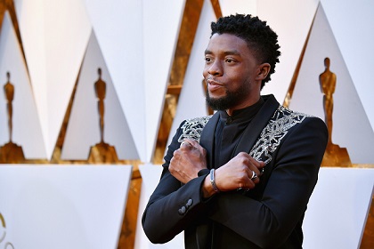 Chadwick Boseman receives the best actor award at the BET, posthumously.